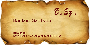 Bartus Szilvia névjegykártya